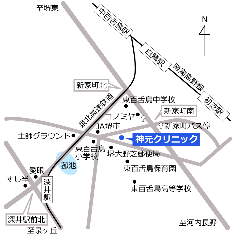 神元クリニック 周辺地図